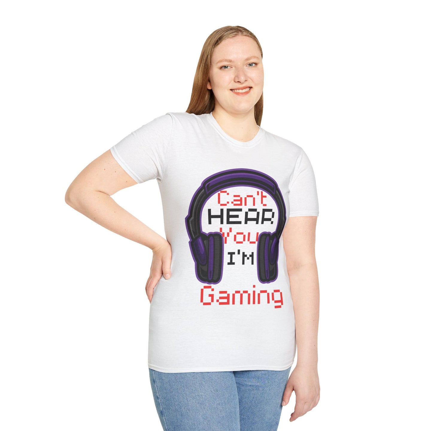 Can't hear you I'm gaming | Paars |  Softstyle T-Shirt