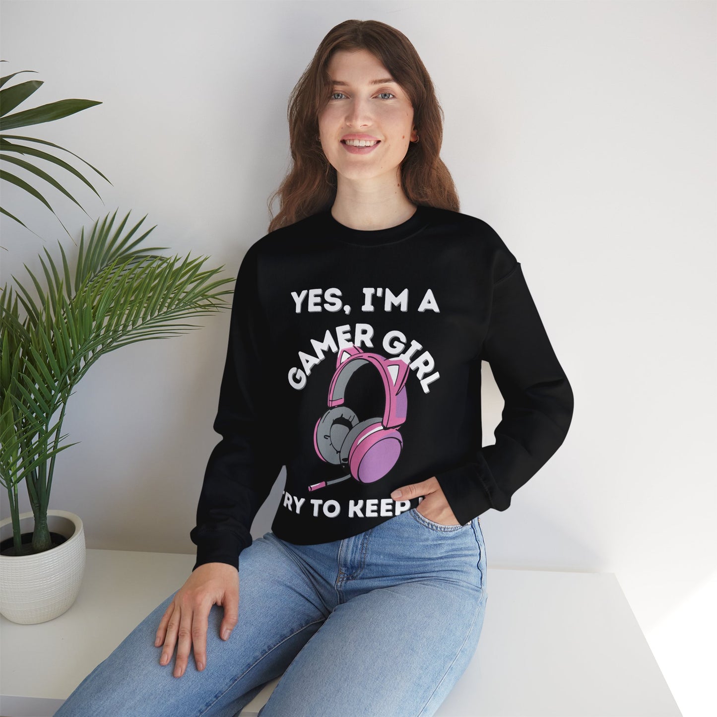 Gamer Girl Headphones  | Heavy Blend Sweatshirt