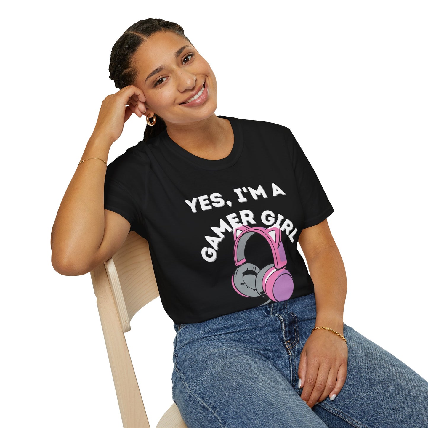 Gamer girl headphones |  Softstyle T-Shirt