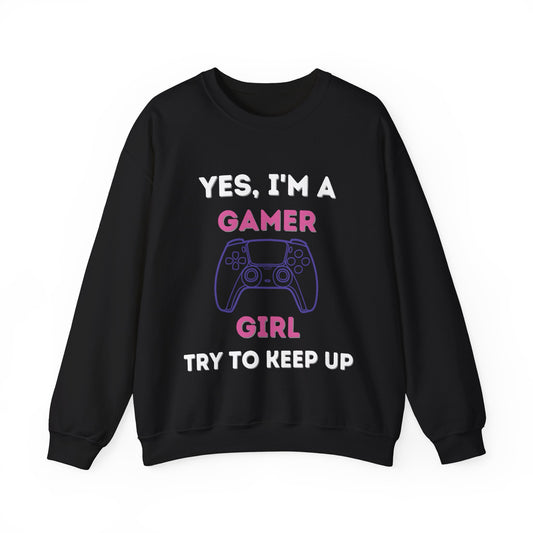 Gamer Girl Controller in Color  | Heavy Blend Sweatshirt