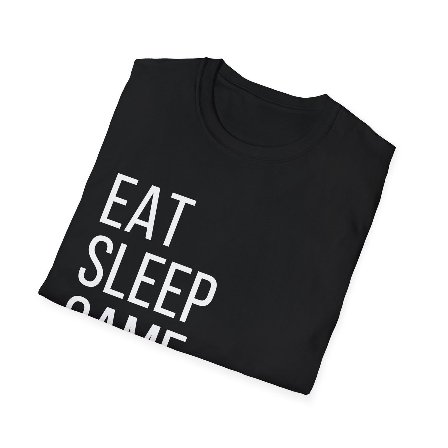 Eat sleep game repeat |  Softstyle T-Shirt