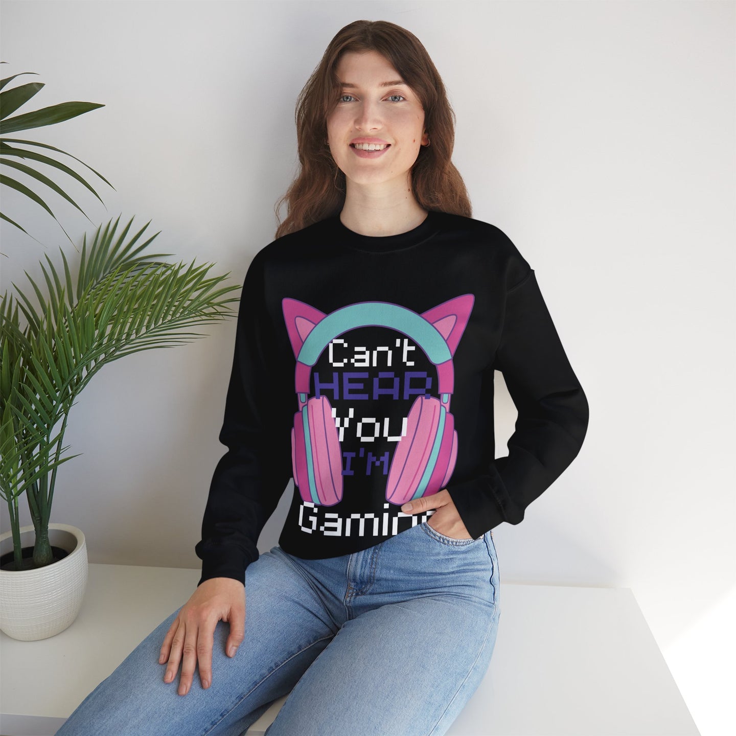 Can't hear you I'm gaming Pink  | Heavy Blend Sweatshirt