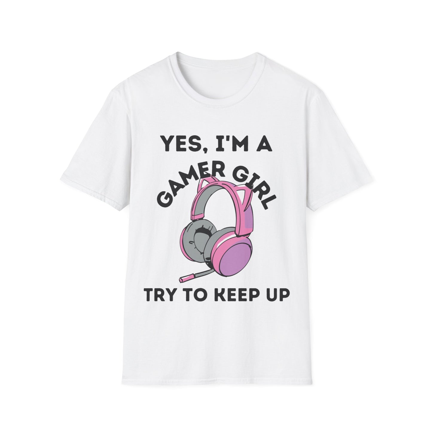 Gamer girl headphones |  Softstyle T-Shirt