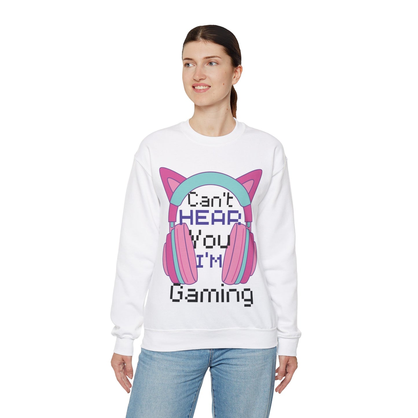 Can't hear you I'm gaming Pink  | Heavy Blend Sweatshirt