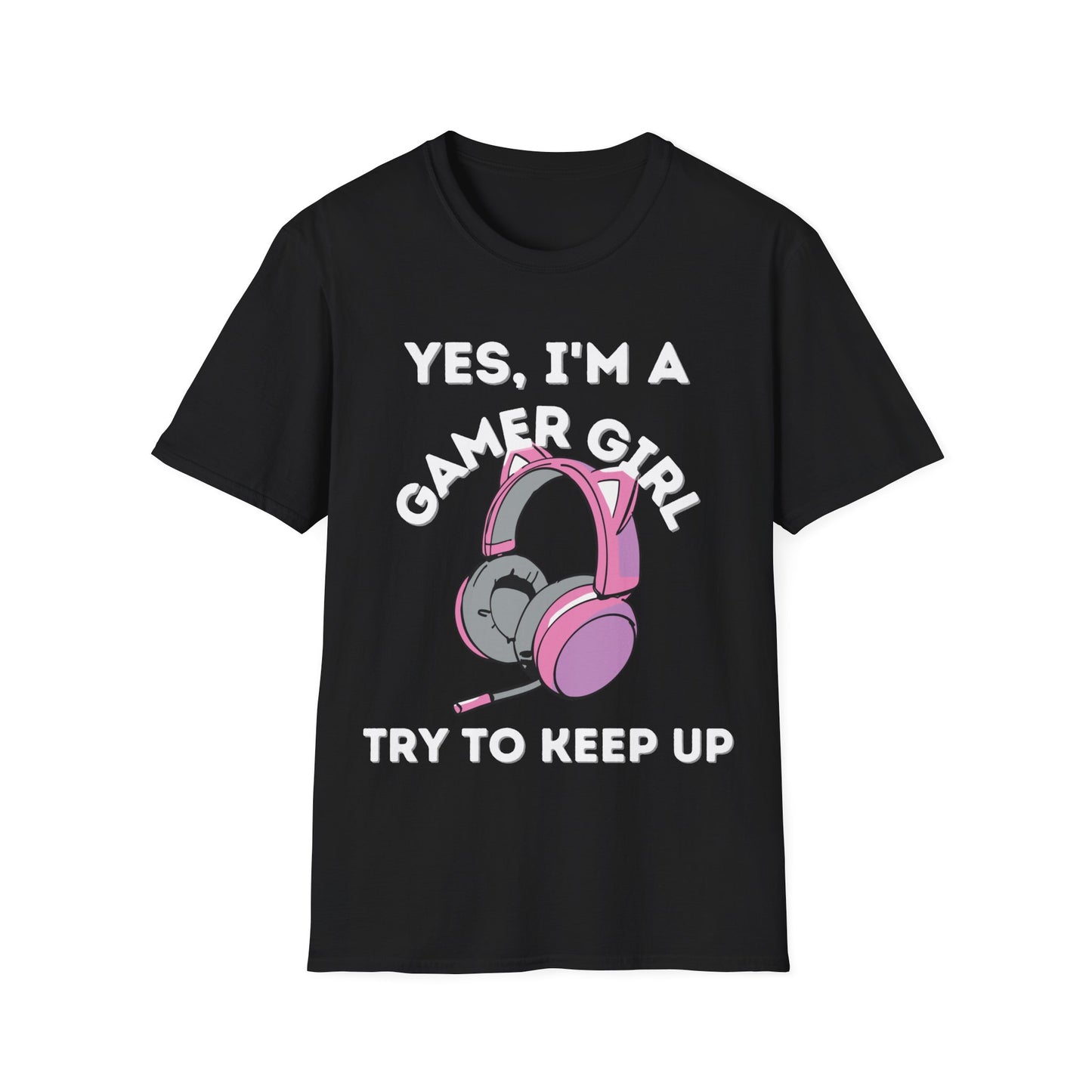 Gamer girl headphones |  Softstyle T-Shirt