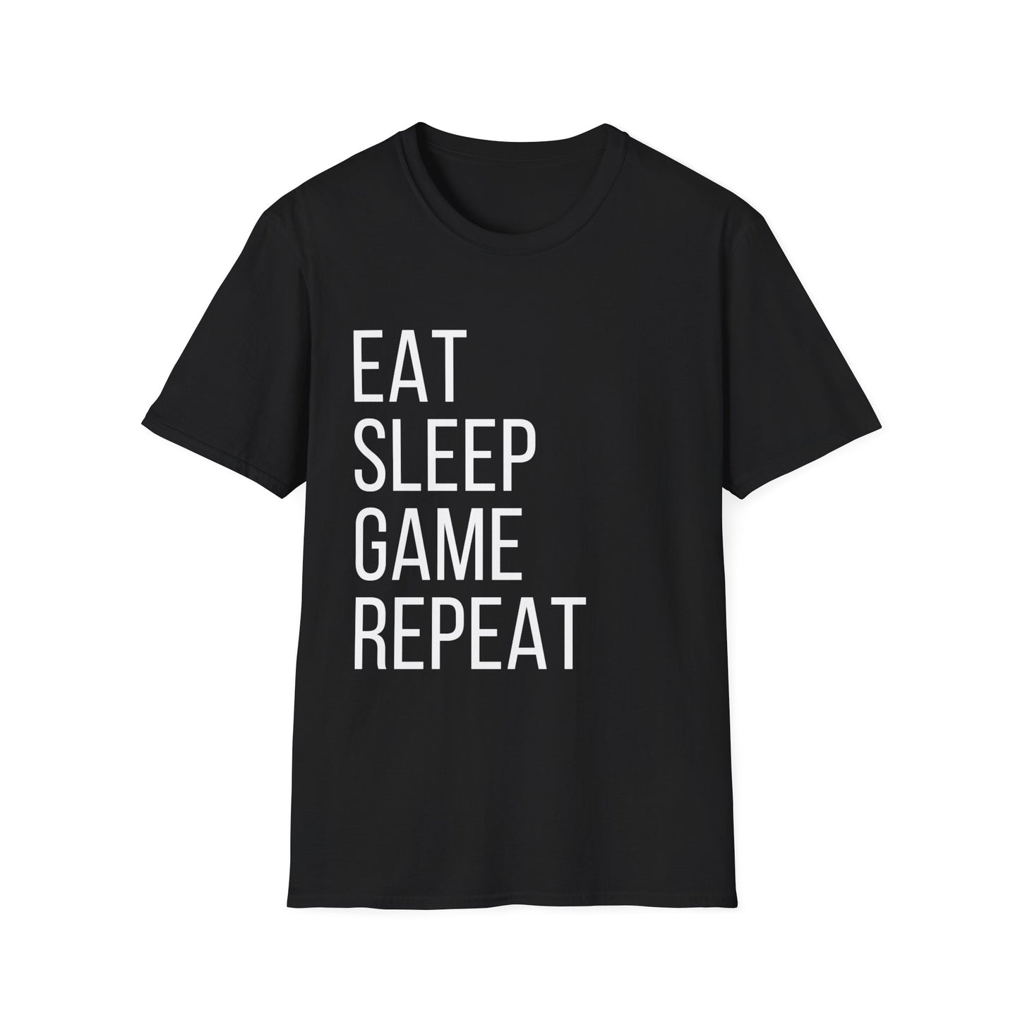 Eat sleep game repeat |  Softstyle T-Shirt