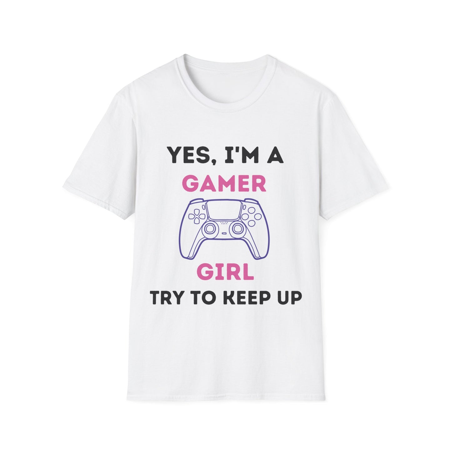 Gamer Girl controller-Pink&Purple |  Softstyle T-Shirt