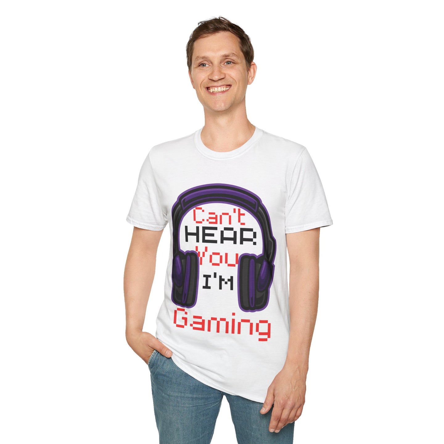 Can't hear you I'm gaming | Paars |  Softstyle T-Shirt